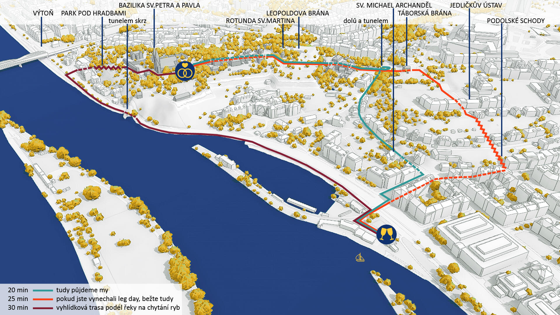 Mapka cesty na veselku